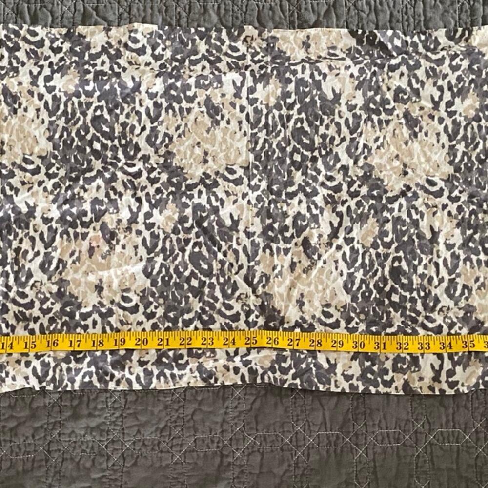 Joie Renita Scarf Thin Cotton Color Steel White Beige & Gray Print New!